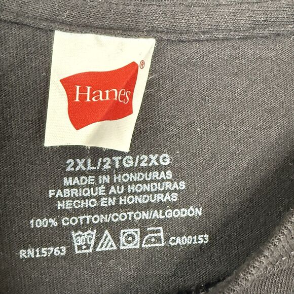 Hanes Mens 2XL Black Graphic Cotton T-Shirt, "These Colors Don't Run" - Picture 3 of 8